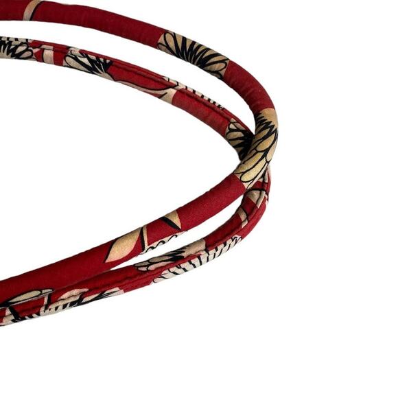 Vera Bradley Deco Daisy Frame Purse with Houndstooth Interior Black & Red - Picture 9 of 9